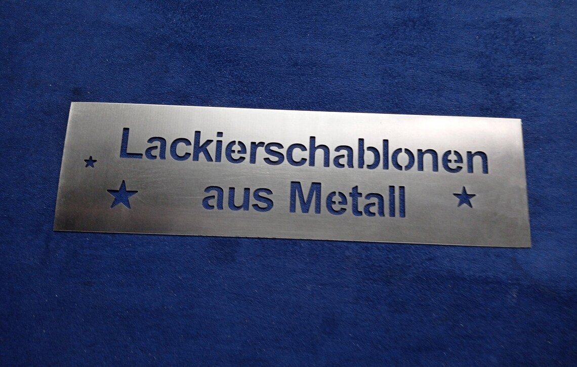 Metall Lackierschablone Sprühschablone, Lackierschablone aus Aluminium.